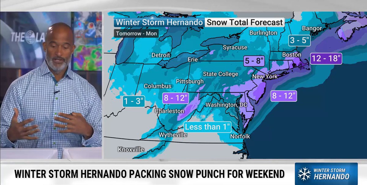 Winter Storm Hernando has been named and will crank up across the mid-Atlantic and Northeast this weekend. Here’s everything we know right now. Continue to watch The Weather Channel for updates.
