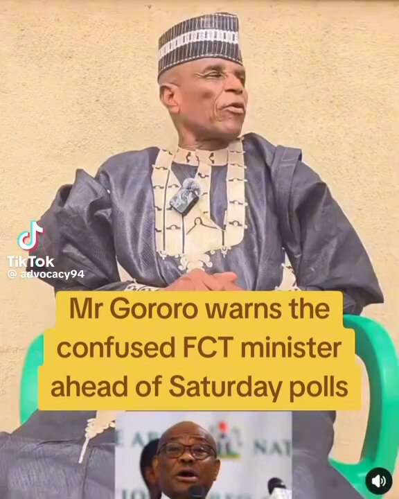 Gololo just hit sharp object on Wike head hours to the Abuja AMAC election.