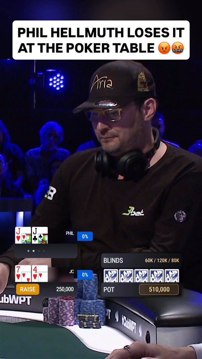 Phil Hellmuth flying into a COMPLETE RAGE 🤬