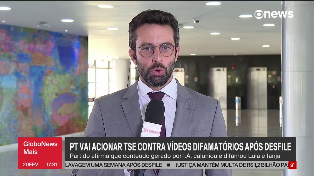 PT vai acionar TSE contra vídeos difamatórios após desfile no carnaval. Partido afirma que conteúdo gerado por I.A. caluniou e difamou o presidente Lula e a primeira-dama Janja. ➡ Assista: #GloboNews #GloboNewsMais #Política #Lula #PT