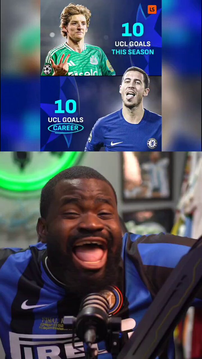 Ronaldo Fans have been dragging Hazard since they found out he has only 10 UCL Goals, they don’t want to leave his neck😂