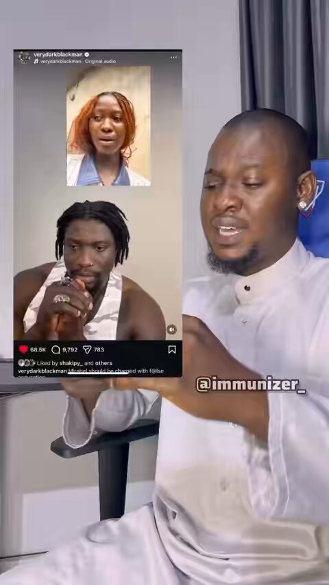 Omoh, analyst don jam analyst ooo. Imunizer has come against Verydarkman, criticizing him for his emotional stance on the Mirabel case. In his video, he pointed out that Verydarkman has a very large platform and that his opinions carry significant influence over Nigerians. According to him, saying that what the girl did isn’t a crime could encourage more people to go ahead and do the same thing if she goes unpunished. He also mentioned that Verydarkman keeps emphasizing that Mirabel young and she’s just 18. However at 18, you are legally an adult and expected to face the consequences of your actions. He argued that age should never be used as an excuse for a crime, because what exactly does that encourage?