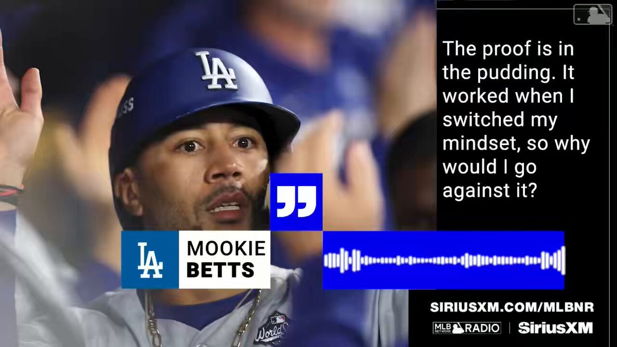 Mookie Betts says he knows exactly what works for him and what he needs to take care of in the Dodgers 2026 season: “When I’m 50, I’m not going to remember what season I went 0-12 but I will remember the rings we win… the proof is in the pudding.” 🎥: MLB Network Radio on SiriusXM