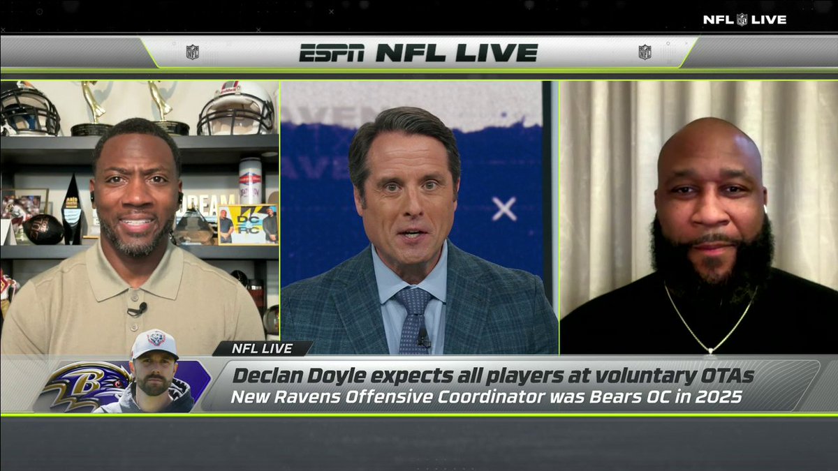 "I think that's a big move by Declan Doyle. It's establishing respect." Marcus Spears weighs in on the new Ravens' OC expecting all of his players to attend voluntary OTAs 👀