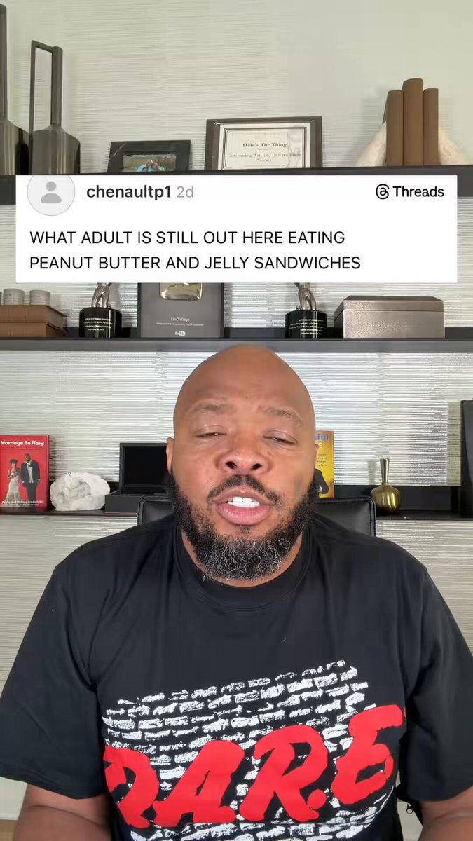 Wha adult out here still eating peanut butter and jelly sandwiches?