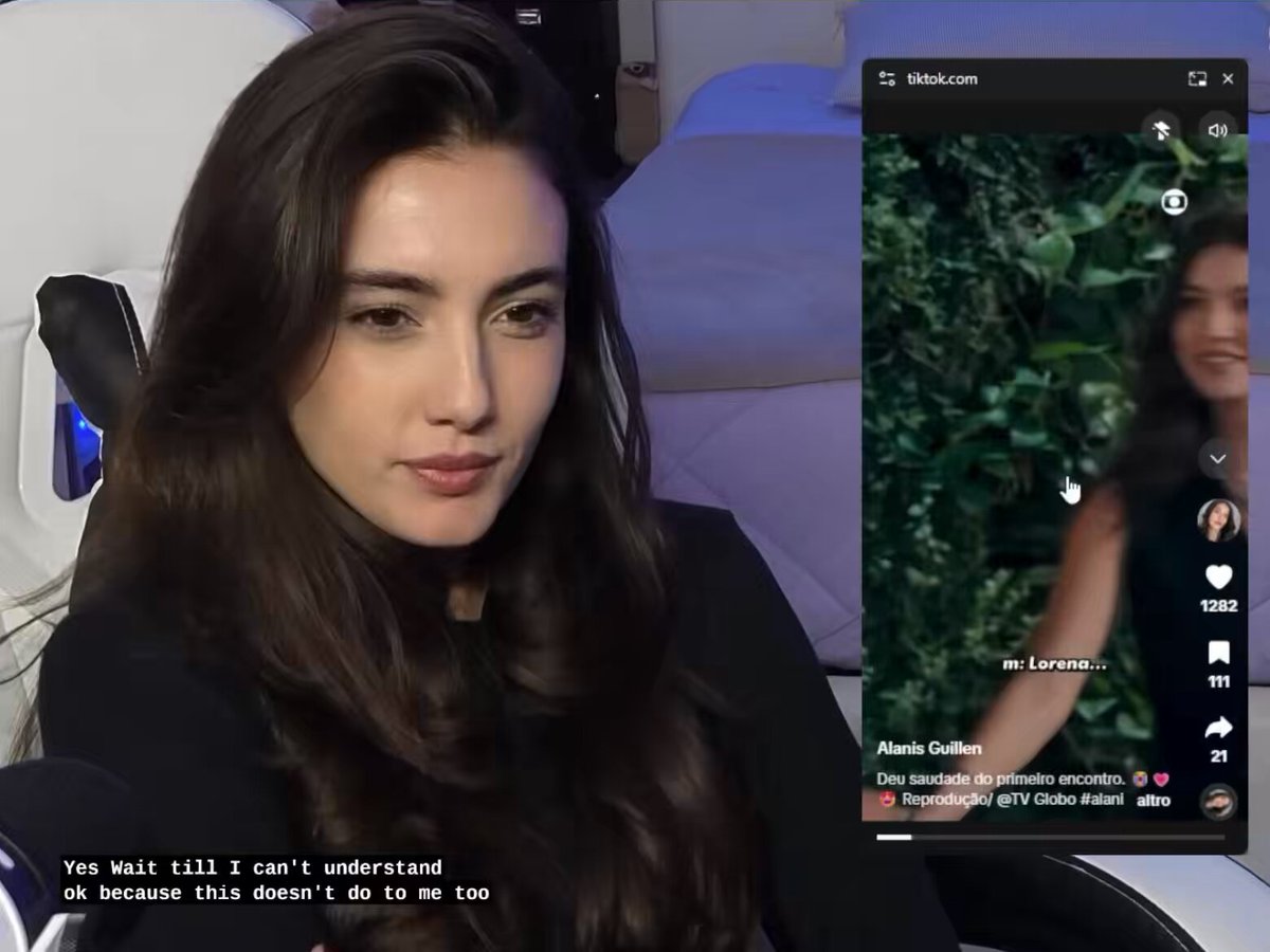 4 minutes of Zeudi reacting to Loquinha, said the brunette is cute/pretty