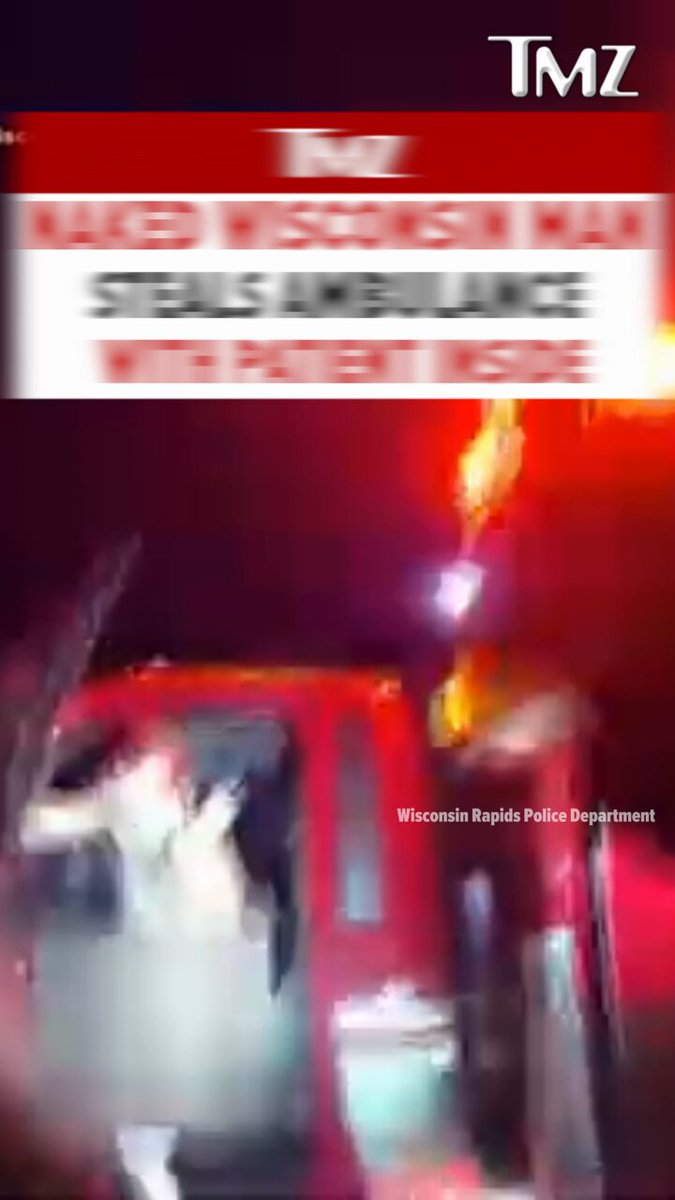 A naked man in Wisconsin allegedly stole an ambulance with a patient inside, leading cops on an 18-mile chase. 🚑😳