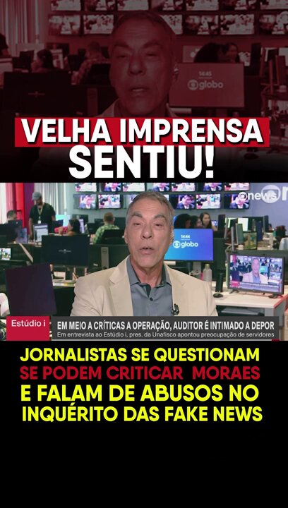 A velha imprensa começa a ficar preocupada com os abusos do STF, enquanto só atingia opositores está tudo lindo, agora que começa a bater na porta deles, o discurso mudou!