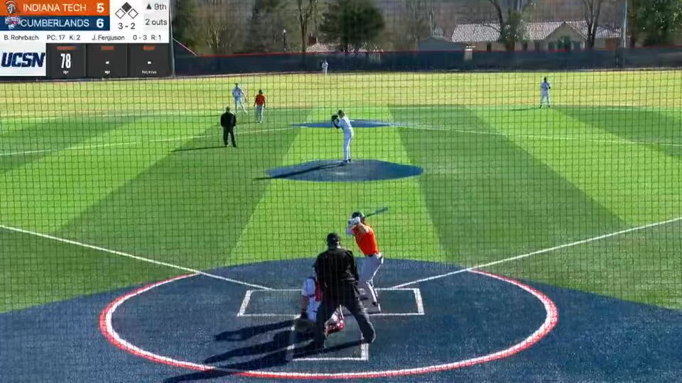 🔥Indiana Tech catcher Jack Ferguson deposits a full count, two out two run HOMER to right to lead Indiana Tech over #6 Cumberlands (KY) #NAIABall