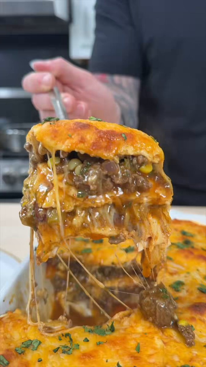 Beef Enchilada Casserole.. 400 calories + 50 grams of Protein