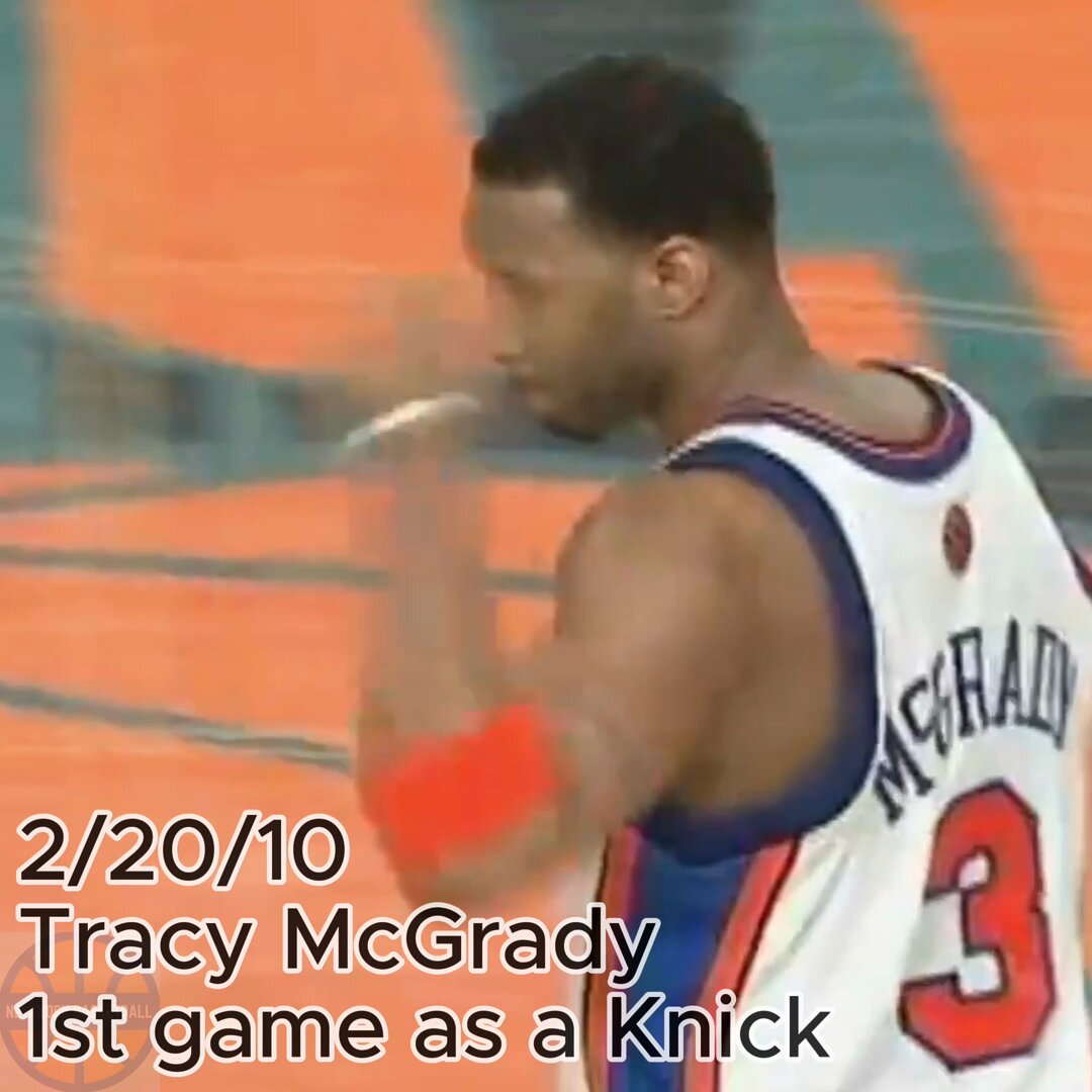 "We want T-Mac!" – The Garden during Tracy McGrady's Knicks debut 16 years ago today McGrady had barely played for a year–but he &amp; the lowly Knicks took KD, Russ, Harden &amp; OKC to OT: 🏀26 points 🏀10-17 🏀5 assists For a night, it was T-Mac's Mecca