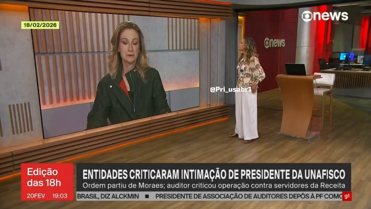 A GLOBO ASSUSTADA com a decisão Alexandre de Moraes. Ana Flor: “É assustador o que aconteceu, presidente da Associação dos Auditores da Receita prestar depoimento como investigado. Nada mais é que CALAR a boca de um representante. Bastante assustador” O medo mudou de lado?