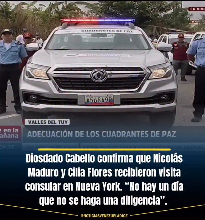 🇻🇪 Ministro Diosdado Cabello dice que están tomando medidas para que el presidente Nicolás Maduro y Cilia Flores regresen a Venezuela.