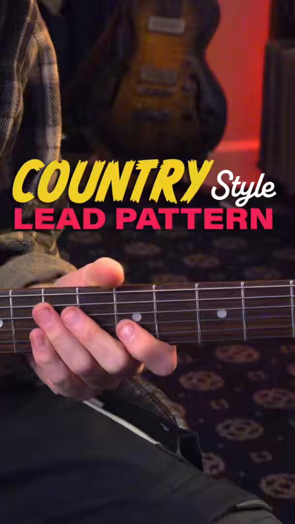 Country style lead pattern (easy to visualize) - full lesson on ActiveMelody YouTube channel. - #guitarlessons #countryguitar #leadguitar