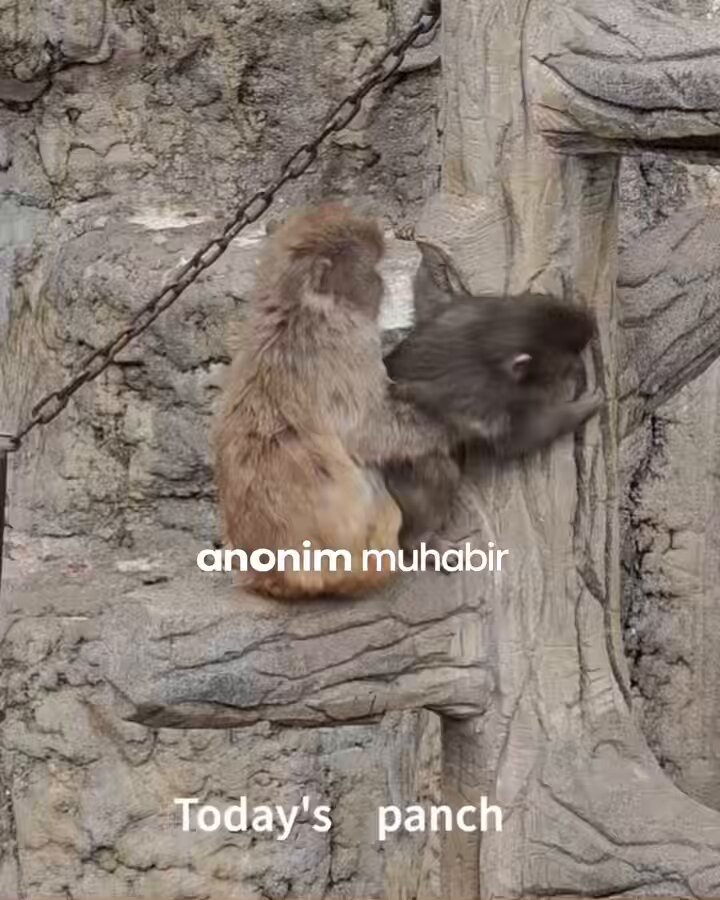 Sürekli dışlanan Punch, kafa dengi arkadaş buldu. Arkadaşı, Punch düşmesin diye onu tutuyor.