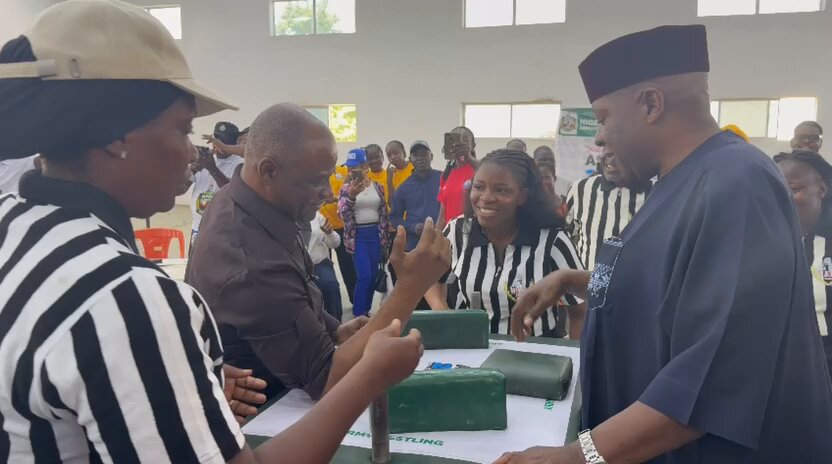……..when they called officers to the arm wrestling table at the Police Games in Asaba… we showed up ready! 💪🏽😄