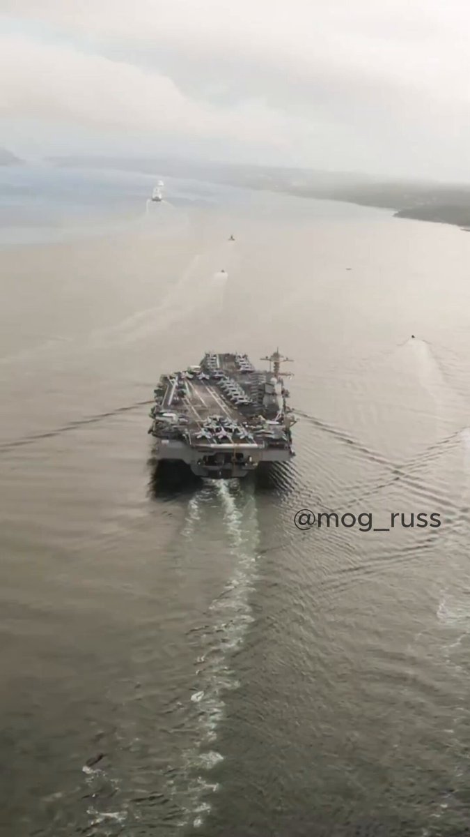 🚨⚡️ عاجل وغير عادي: حاملة الطائرات الأمريكية USS Gerald R. Ford 🇺🇸 تعبر مضيق جبل طارق.
