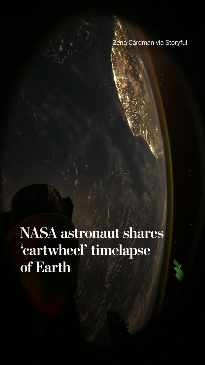 NASA astronaut Zena Cardman shared timelapse footage of Earth from space after returning from a mission aboard the International Space Station in January. “This 60x speed timelapse was one of my favorites since it captures a little of everything,” Cardman shared in a social media post.