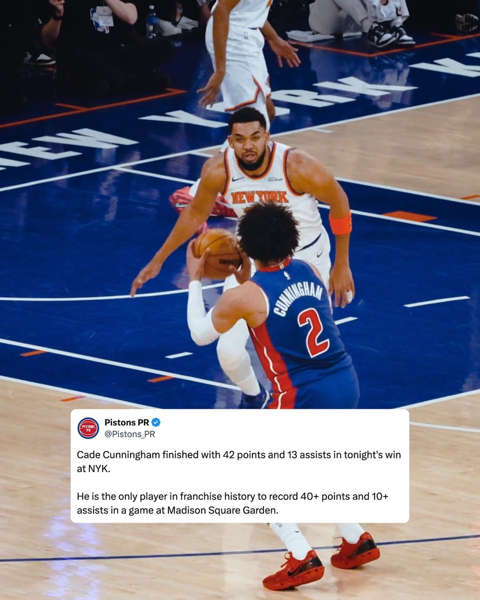 Made history in the Garden last night.