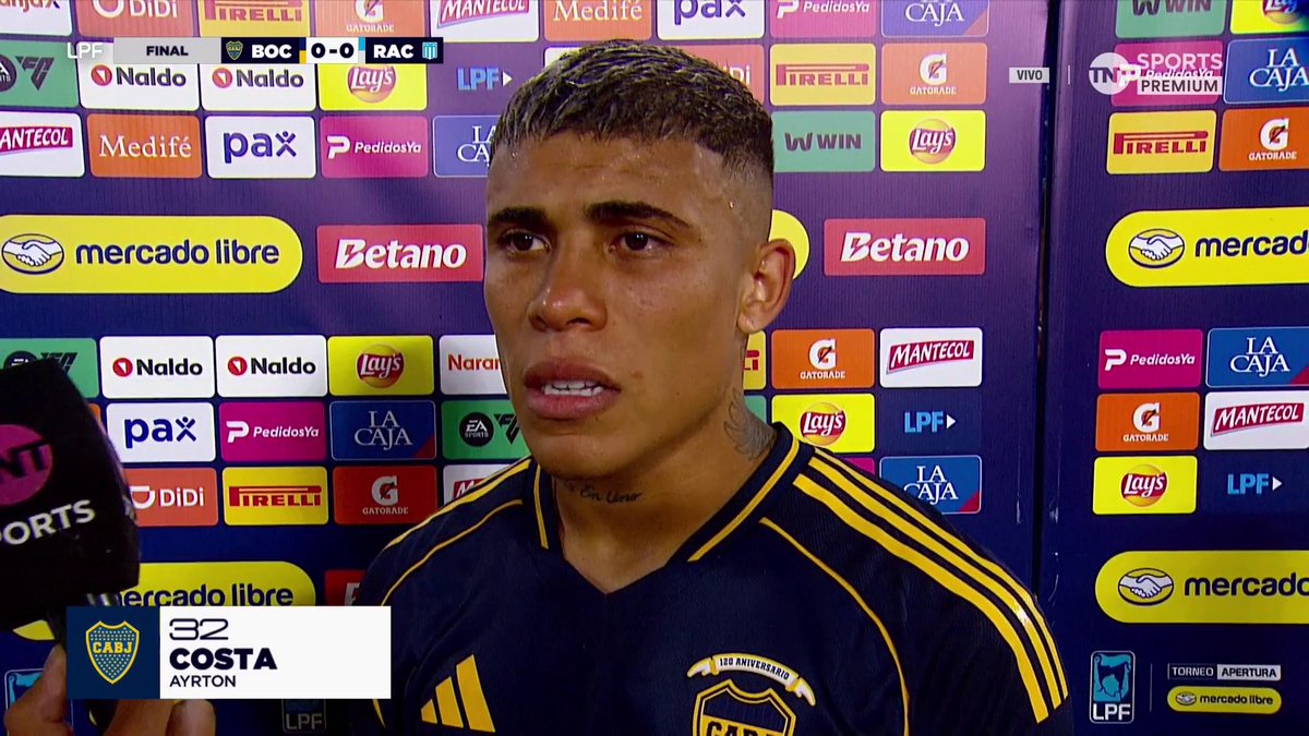 ❗️INCREÍBLE: AYRTON COSTA LLORÓ Y DICE QUE LOS ÁRBITROS PERJUDICAN A BOCA 😂 😭El defensor lagrimeó tras el empate del Xeneize 🆚 Racing 👉No hubo jugadas polémicas y Rey Hilfer amonestó a 5 de la Academia y 2 del local La Bombonera es una llorería