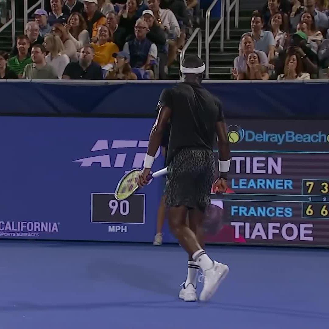 Stop it right now, Frances Tiafoe 😂 That is absolutely absurd 🔥 #DBOpen