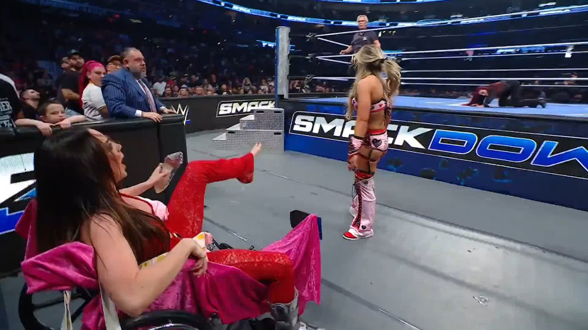It's a miracle! CHELSEA GREEN is standing! 👏 @wwe_alba