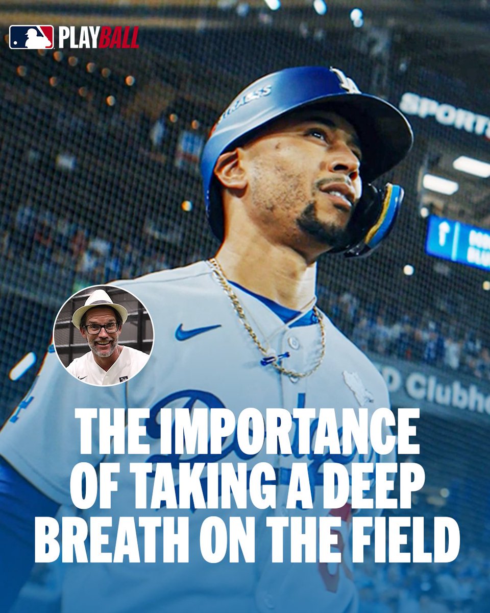 Taking a deep breath helps you stay ready &amp; in the moment like 4-time World Series champ Mookie Betts 😤 Coach Ballgame breaks it down!