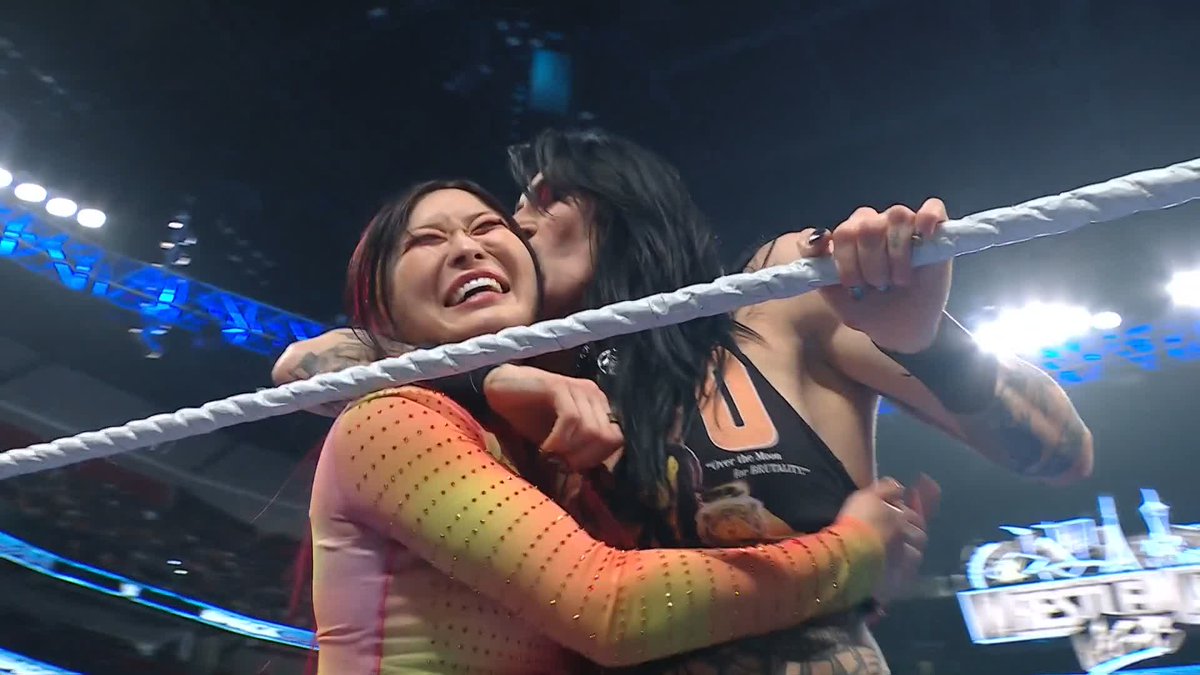 .IYO SKY wasn't going to let anything happen to RheaRipley_WWE! 👊