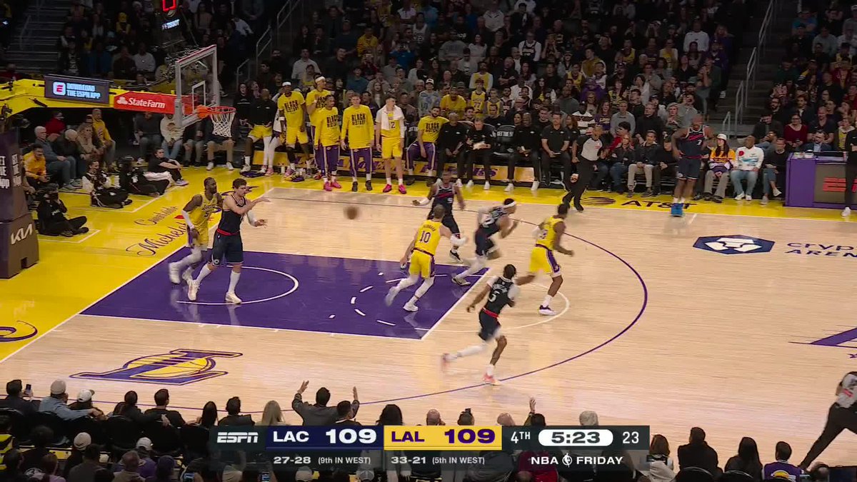LUKA ON BOTH ENDS 🔥 Battle of LA coming down to the wire on ESPN and the ESPN App 🍿