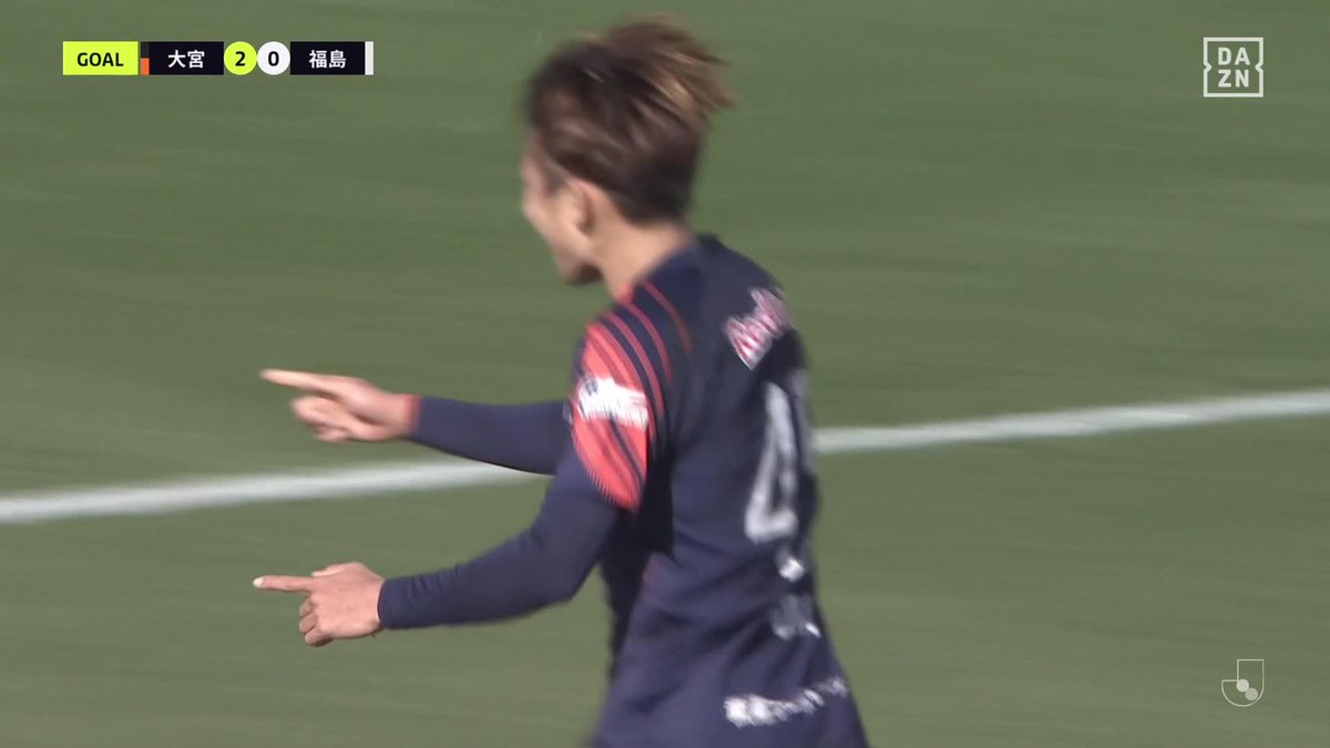 今シーズン絶好調!💪 左サイドからのクロスボールを 山本桜大がゴールへ流し込み 自身初の3試合連続ゴールとなった! 🏆 明治安田J2・J3百年構想リーグ 🆚大宮×福島 📱DAZN ライブ配信中 #Jリーグ だったらDAZN