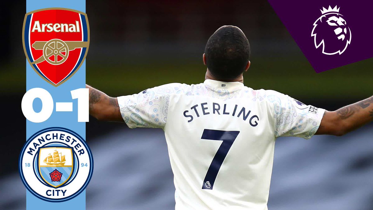 #OnThisDay: Arsenal 0-1 #ManCity [2021] ⚽️ [2'] Raheem Raheem Sterling