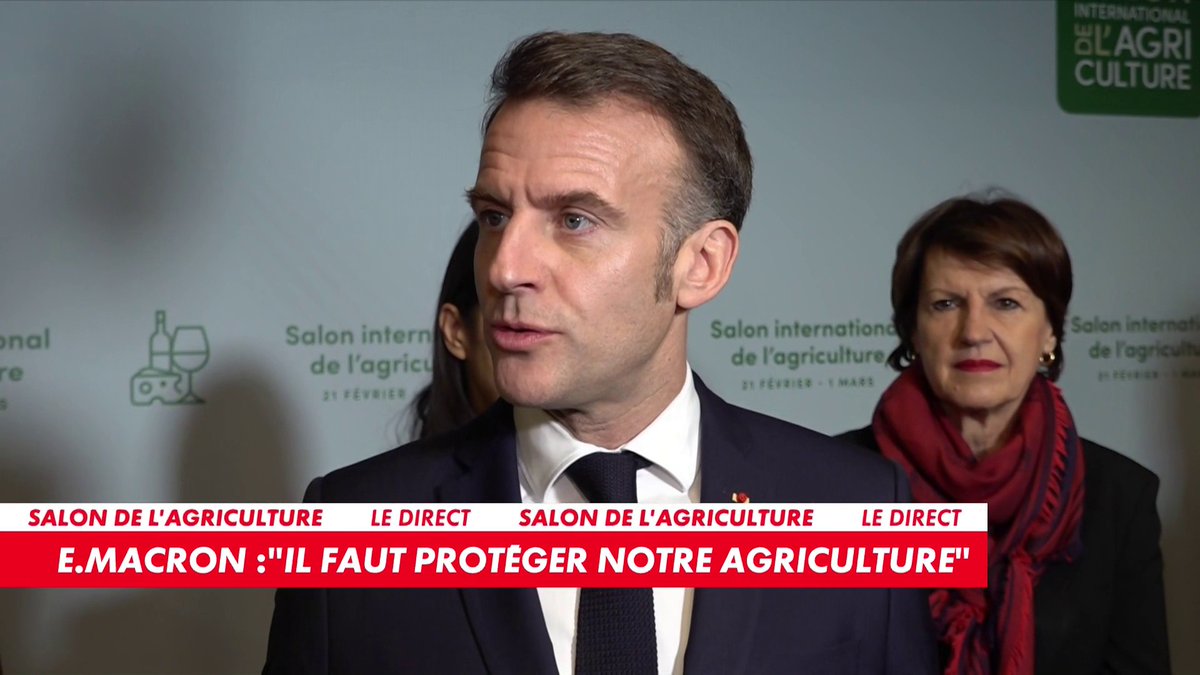 «L'unanimité doit prévaloir au Salon de l'agriculture», déclare Emmanuel Macron lors de l'inauguration du salon.