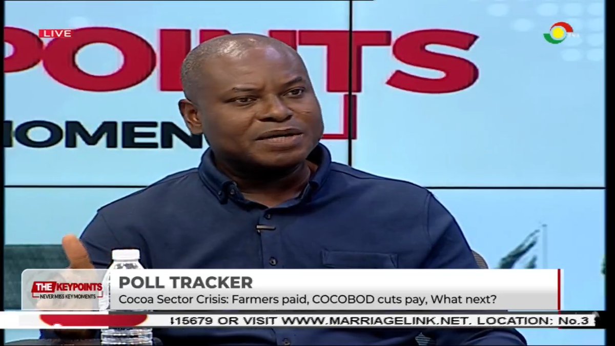 If Dr. Mahamudu Bawumia and the NPP were in office today, cocoa farmers would not be facing this reality. The decision by COCOBOD to increase cocoa prices backfired; it was a gamble. - Richard Ahiagbah, Director of Communications, NPP #TheKeyPoints #TV3GH