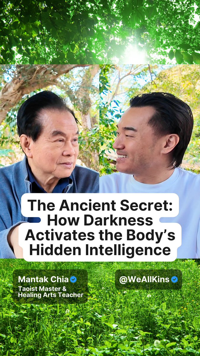 What happens in total darkness? Master Mantak Chia🙏🏻, Taoist Grandmaster, author of 60+ books, founder of Tao Garden and Universal Healing Tao System 🌿 shares an ancient practice returning to modern life. No light. No talking. No distractions. Just calm and healing. ☯️ 🎥 Watch now ↓