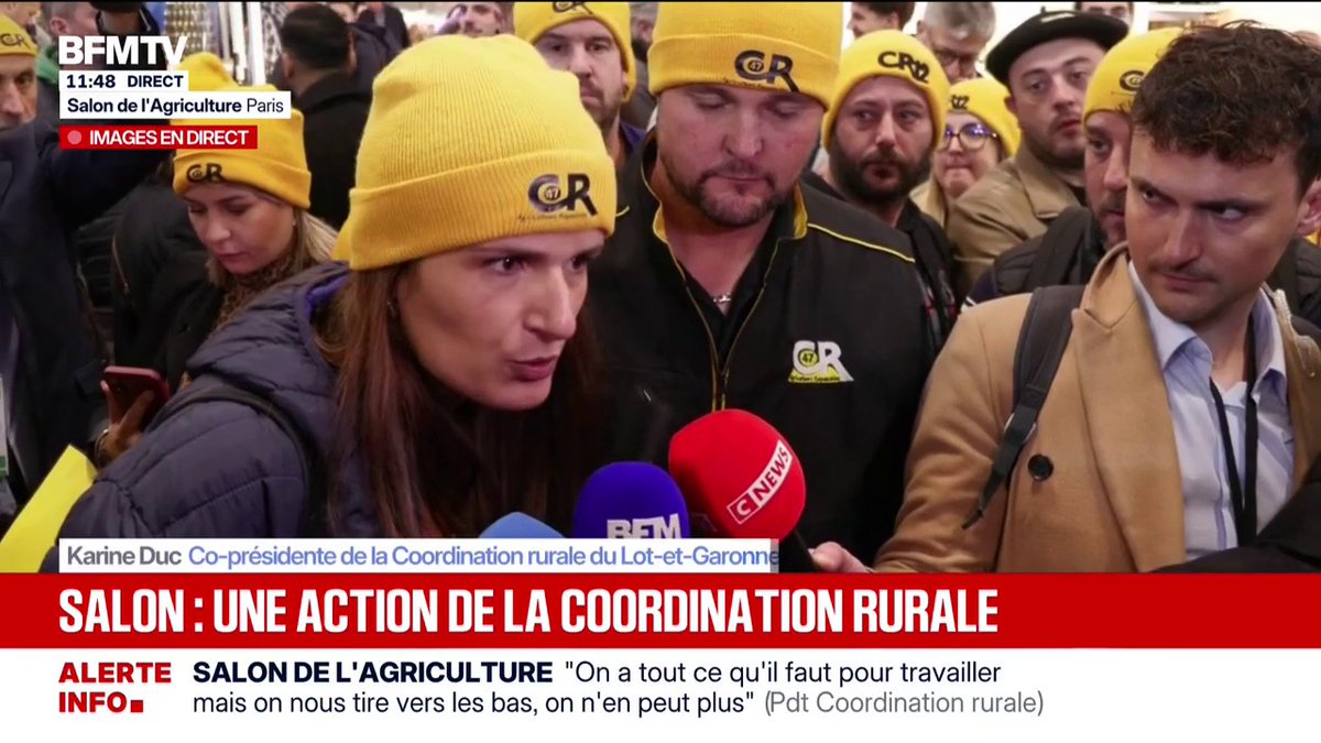 Salon de l'Agriculture: "On est en train de crever la gueule ouverte", déplore Karine Duc, co-présidente de la Coordination rurale