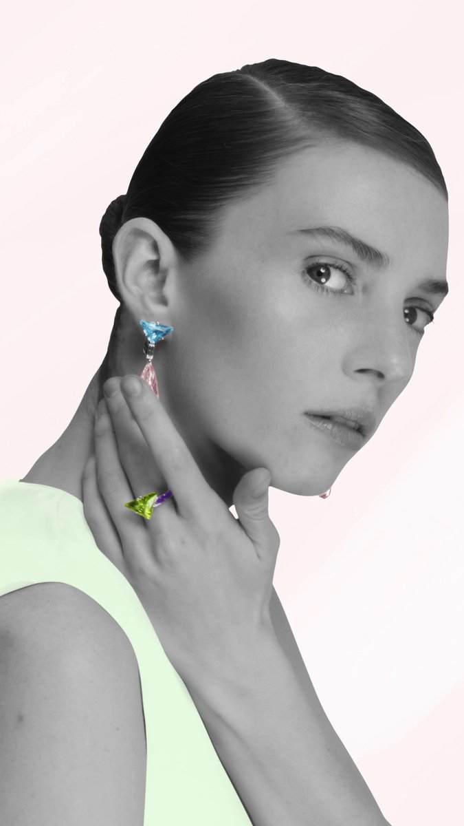 Prada Ambassador Maya Hawke in a study of light, form and color. Amethysts, the birthstone of February, are long associated with inner calm and transformation during winter’s final, most contemplative month. In vivid contrast with peridot, their violet depth is set against electric green. Aquamarine is paired with morganite and peridot: a crystalline blue evoking seawater, a soft pink with antique nuance, and a citrus green born of fire. Each untreated gem reveals a spectrum of chromatic intensity in Prada Fine Jewelry Couleur Vivante. Discover the collection: Creative Directors: #MiucciaPrada and #RafSimons Photography: #DavidSims Campaign Creative Direction: #FerdinandoVerderi Talent: #MayaHawke #PradaFineJewelry #Prada