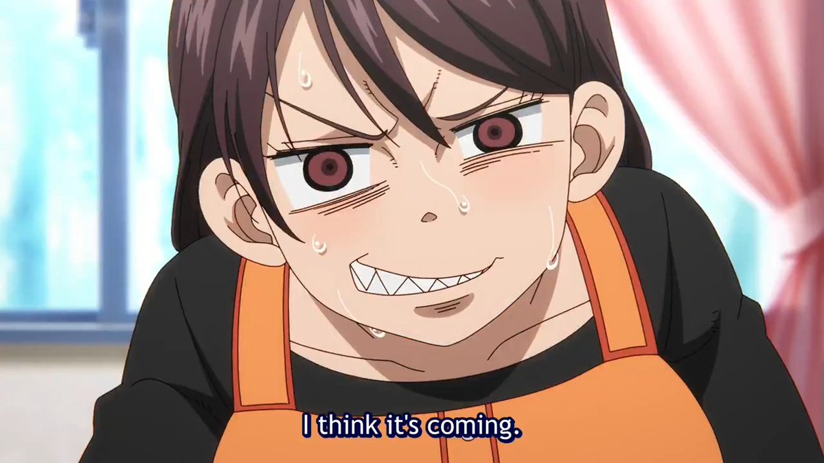 is shinra kicking a lot and his ability manifesting in his legs connected what 😂i didn't expect them to animate the labor scene TSKR