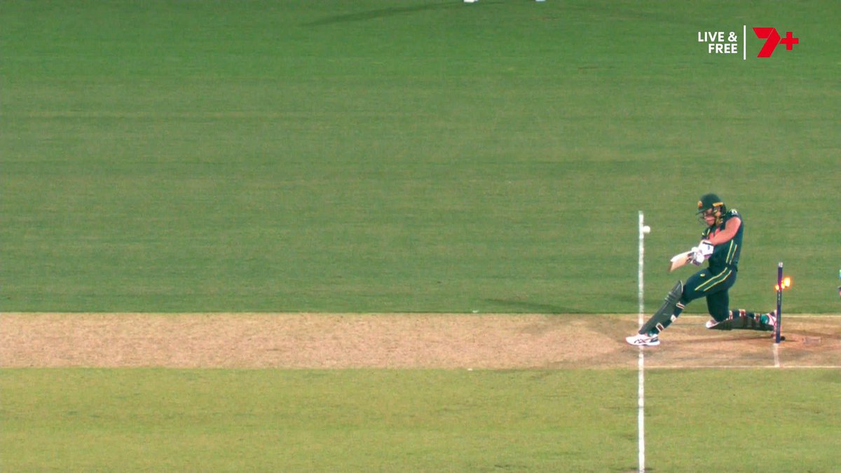 Grace Harris’ hit wicket dismissal.