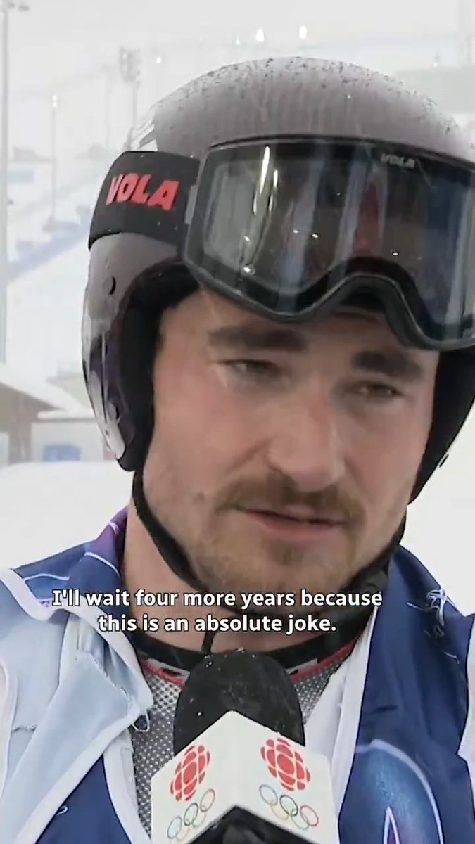 “I’ll wait four more years because this is an absolute joke” Canada's Reece Howden criticizes the brutal ski cross conditions at #MilanoCortina2026