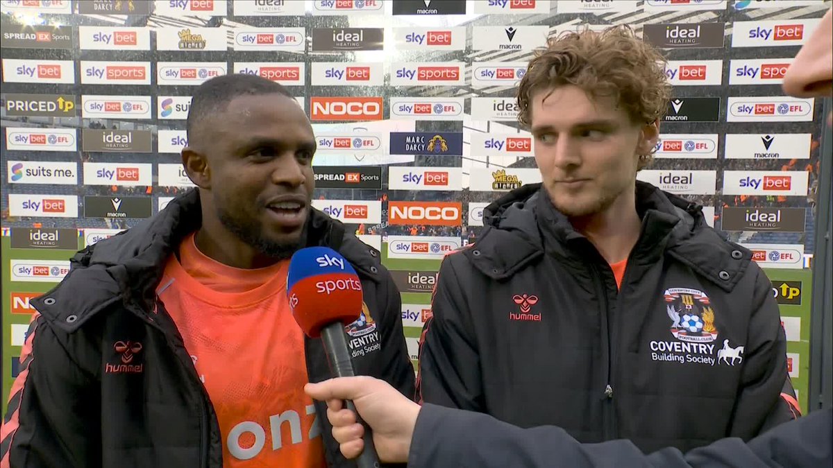 "I was thinking, where are you going? I'm trying to pass to you!" "In that position, I just have to smash it" Frank Onyeka and Jack Rudoni speak after Coventry extended their lead at the top of the Championship 📊
