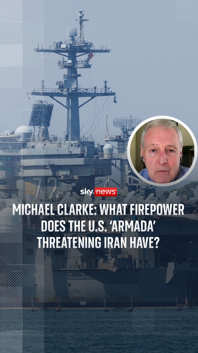 A powerful U.S. military force is assembling near Iran, as Donald Trump has warned strikes could take place unless a deal is struck. Sky's Michael Clarke takes a look at the makeup of the 'armada' and what tactics it could deploy. 🔗