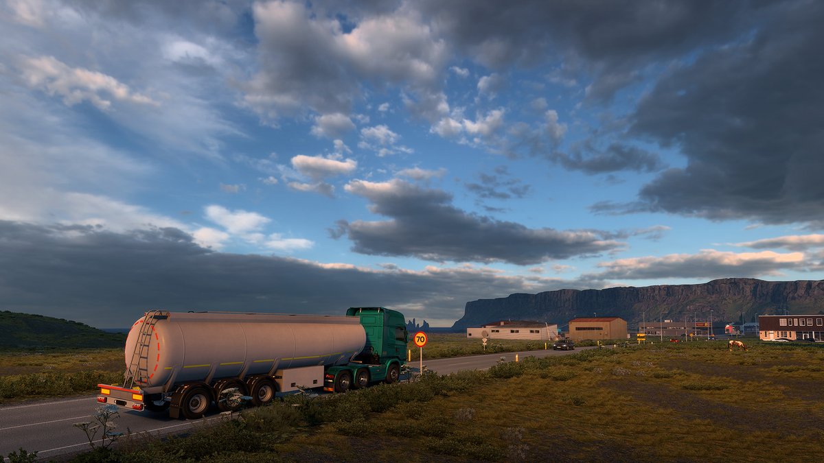 Some beautiful scenery on the horizon! 🌅 In today's blog, we're bringing you a preview of Iceland's stunning nature with a focus on its breathtaking coastline, which you'll be able to drive along in this upcoming DLC for ETS2 🇮🇸 See more 👇