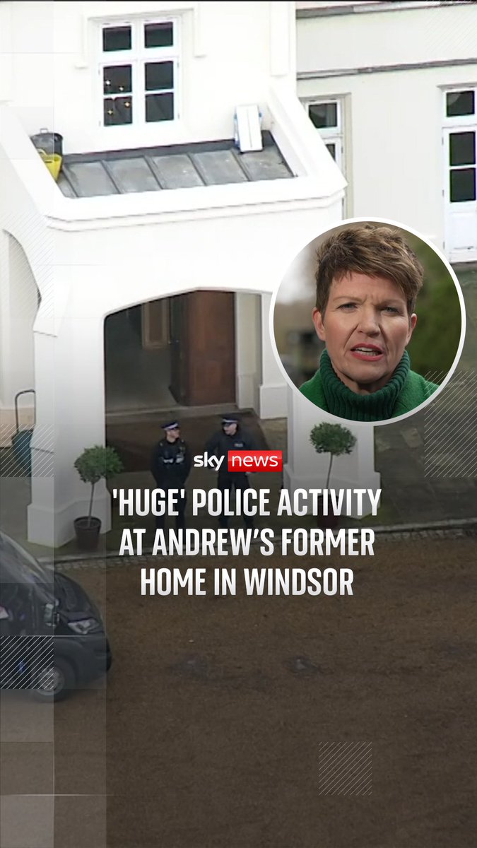 Police search Andrew Mountbatten-Windsor's former home for third day as government to consider removing ex-prince from royal line of succession. Our correspondent Emma Birchley has the latest 🔗Read more here: