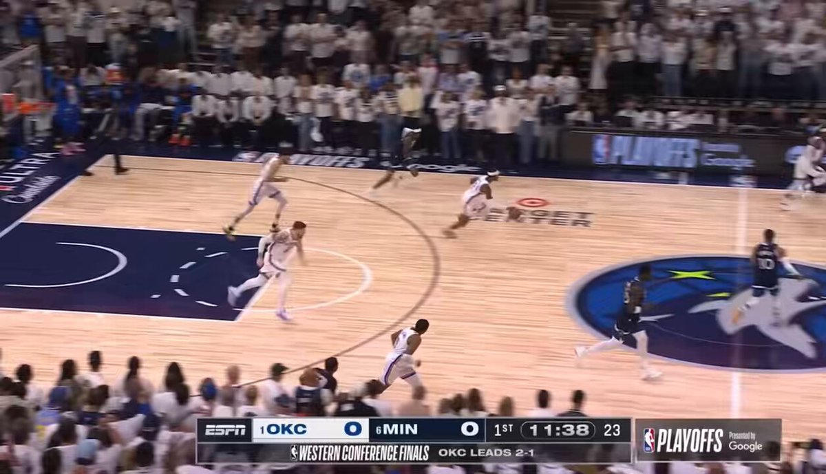 Shai Gilgeous-Alexander 40 PTS, 9 REB, 10 AST, 1 STL vs Minnesota (2025, WCF Game 4)