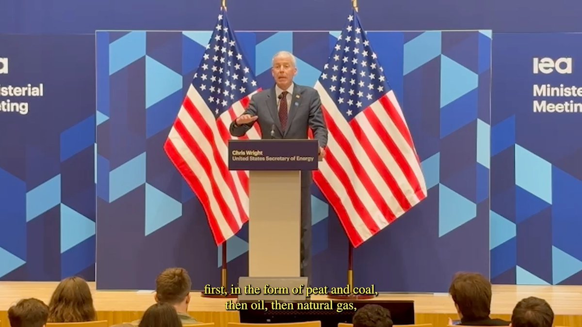 🇺🇸Secretary Chris Wright: "The progress in the world on almost all of the world's problems is made by energy addition...This is what the United States under President Trump is doing—just returning to common sense."