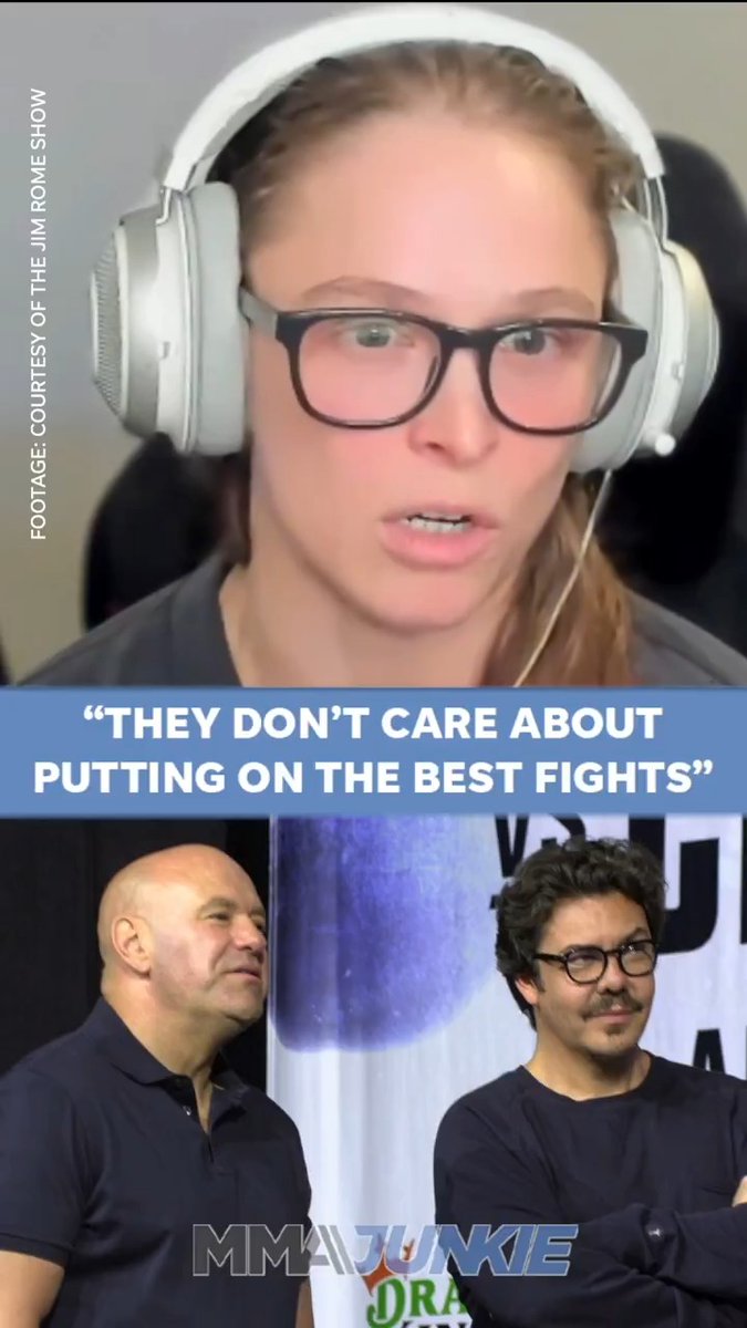 Ronda Rousey says UFC wasn't willing to correctly compensate her for a return. "It's kind of out of Dana's hands unfortunately. Now it's falling on Hunter Campbell and UFC Corp, where they don't care about putting on the best fights possible." 🎥 Jim Rome