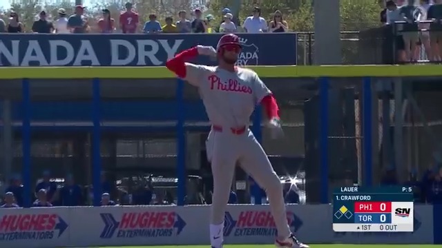 Wasting no time! Our first hit of the spring comes courtesy of Justin Crawford