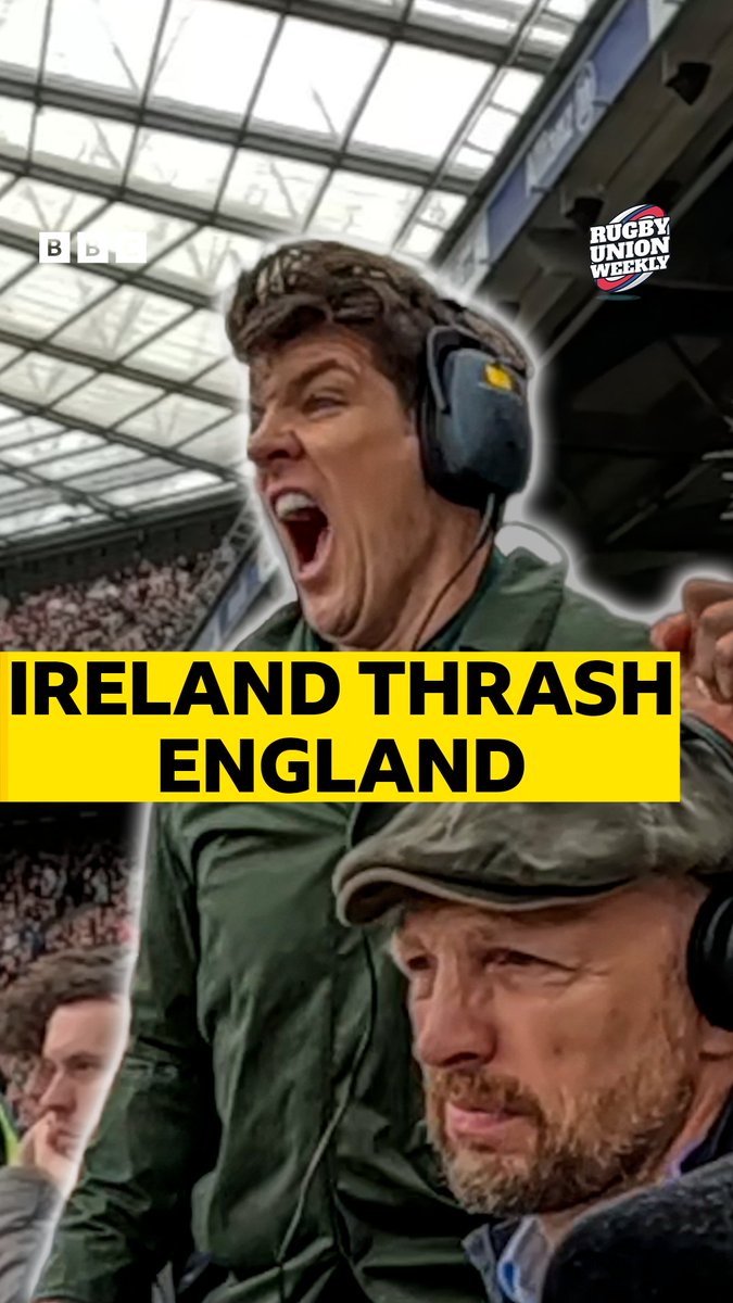 “It’s a HAMMERING!” 💥☘️ Watch Chris Jones, Matt Dawson & Donncha O’Callaghan react to all FIVE Ireland tries 😳🔥 #BBCRugby #SixNations