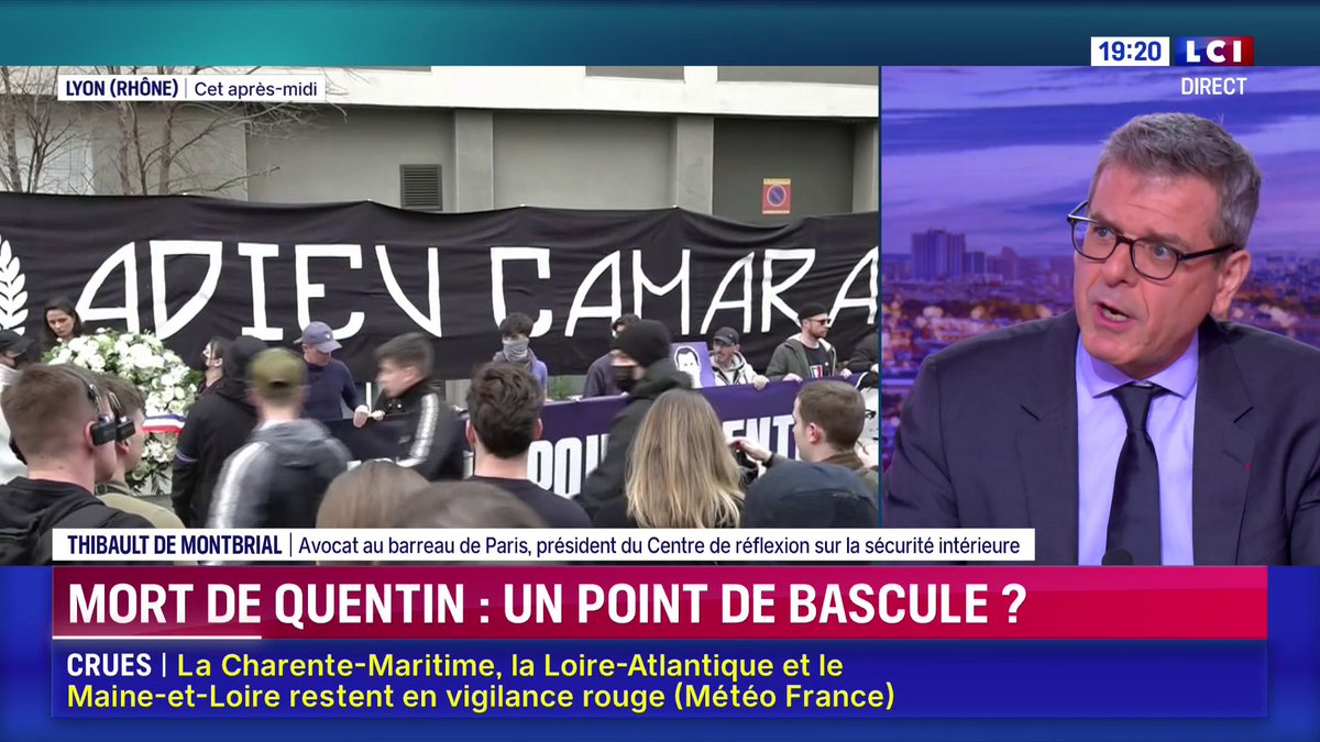 🗣️ Mort de Quentin : "Il y a un parti largement représenté à l’Assemblée nationale, La France insoumise, qui maintient des liens institutionnels avec un groupuscule dissous. (...) Le Rassemblement national a fait le ménage par rapport à ça, LFI non" : Thibault deMontbrial