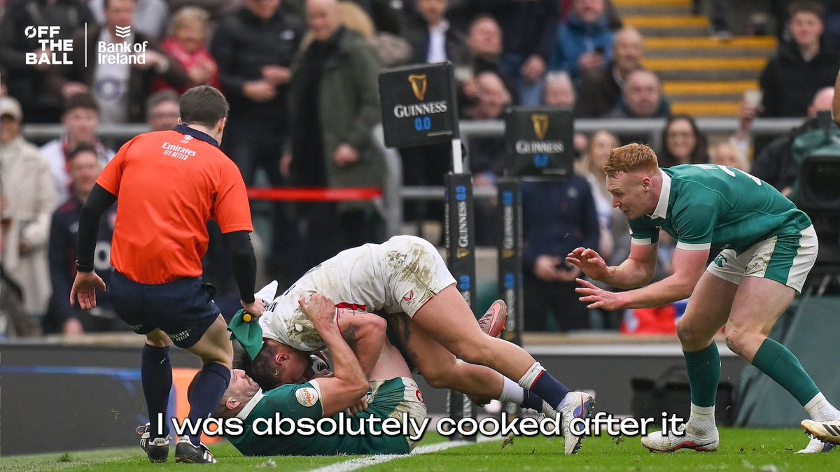🗣️ 'I probably ran back in hope more than expectation, as I got closer, it was like oh flip! I’m actually going to get him!’ 🗣️ 'I’m just confident in what I do! As long as my body stays in good nick, I’m pretty confident I could do this for a while longer!' Stuart McCloskey reflects on his try-saving chase down of Marcus Smith, and the overall feeling after a record-breaking victory in Twickenham! | ☘️ Rugby on Off The Ball with Bank of Ireland | #NeverStopCompeting